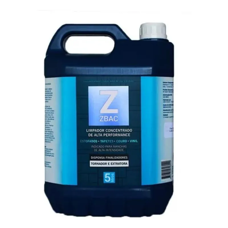 Limpador Concentrado 5l Para Limpeza Estofados Tapetes Zbac