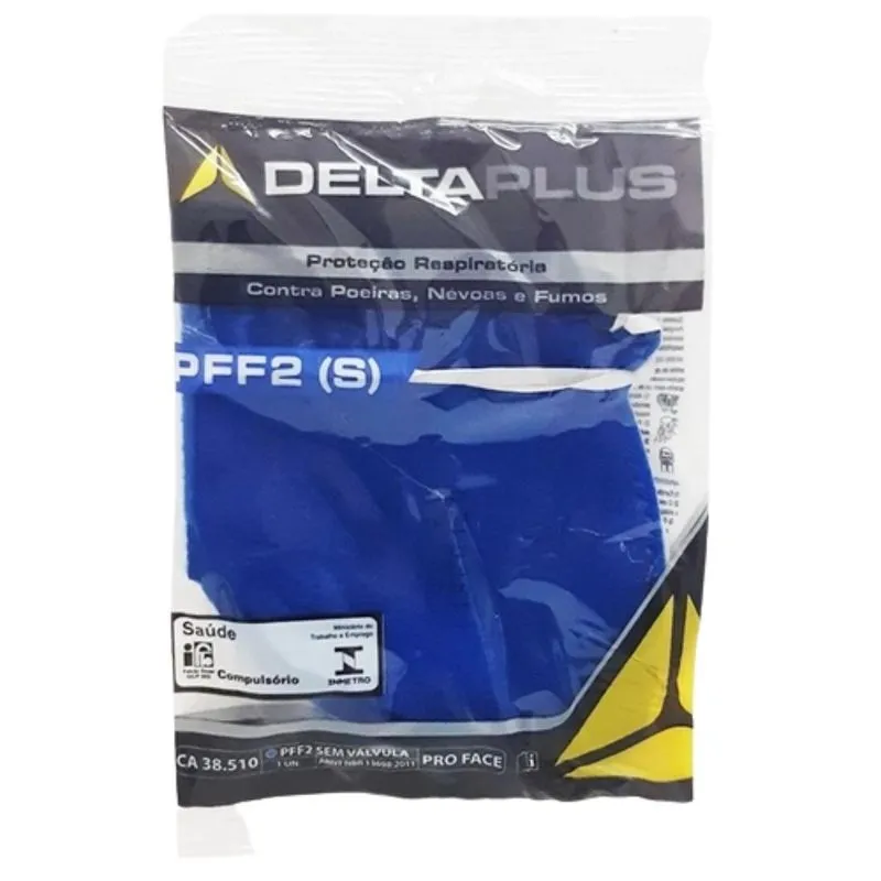 Mascara Pff2 (s) Delta Plus Com Respirador Dura Até 4h Uso