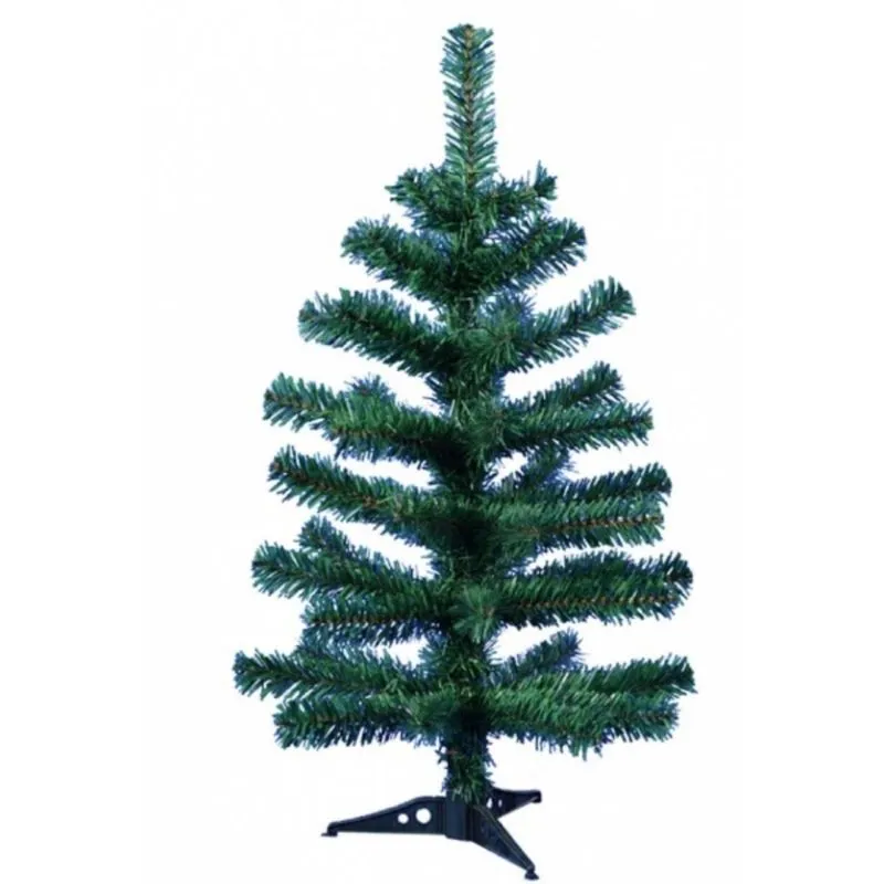 Árvore De Natal Pé De Plástico 60cm Verde 50 Galhos Decorar