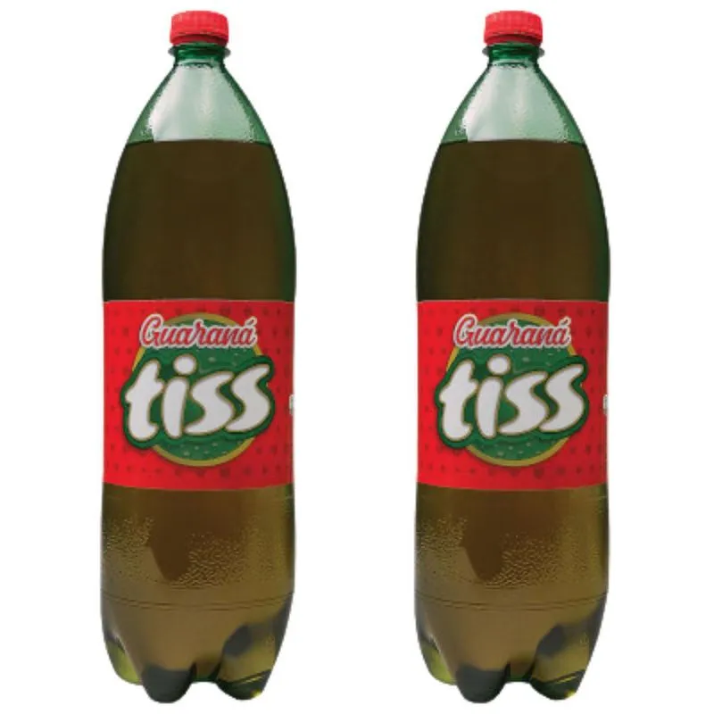 Fardo 2 Refrigerantes Tiss Sabor Guaraná 2l Garrafa Pet