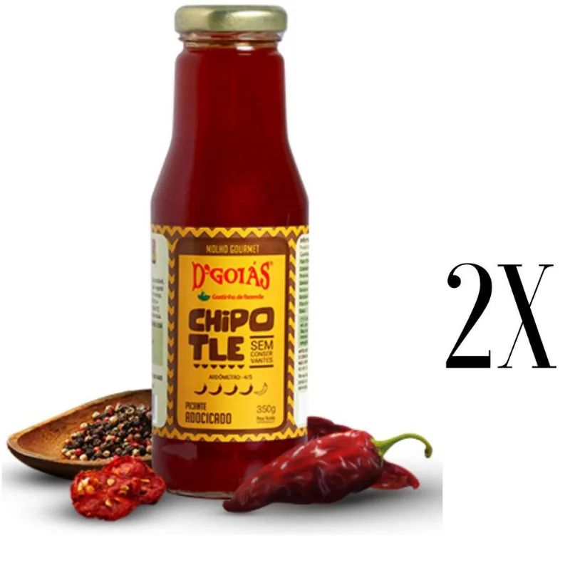 Kit C/2 Molho Gourmet Sabor Chipotle 350g Dgoias Premium