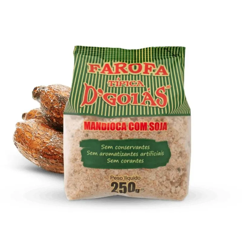 Farofa De Mandioca Soja 250g Dgoias Super Premium