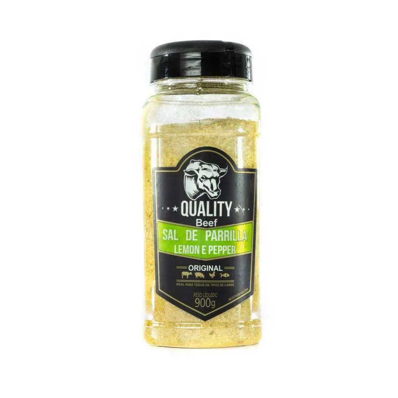 Kit 2 Sal De Parrilla Lemon E Pepper Quality 900g Tempero