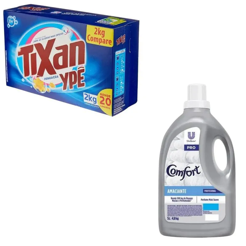 Tixan 2 Kg Mais Amaciante Comfort 5 L Super Premiun Dupla