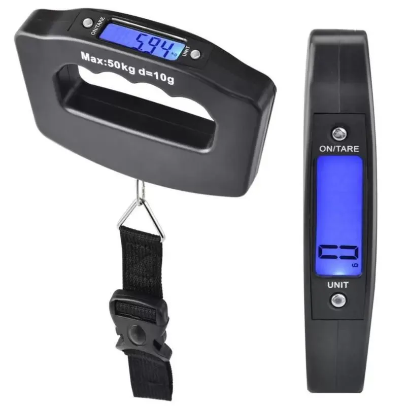 Balança Digital Até 50kg Com Gancho Para Pescas E Viagens