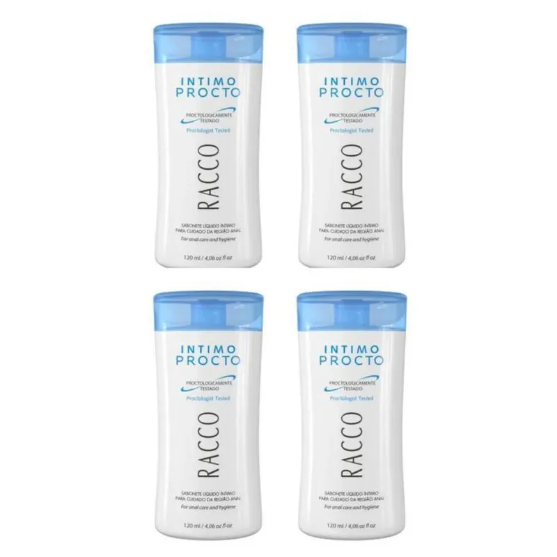 Combo 4 Sabonete Intimo Procto Racco 120ml Anti-séptico