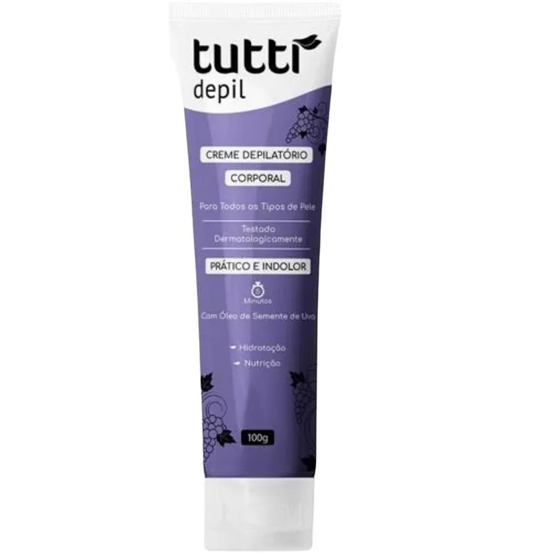 Creme Depilatório De Óleo De Semente De Uva 100g 1 Unidade