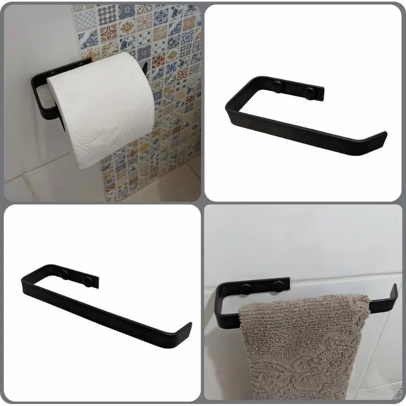 Kit Porta Toalha De Rosto E Porta Papel Higiênico Supremo