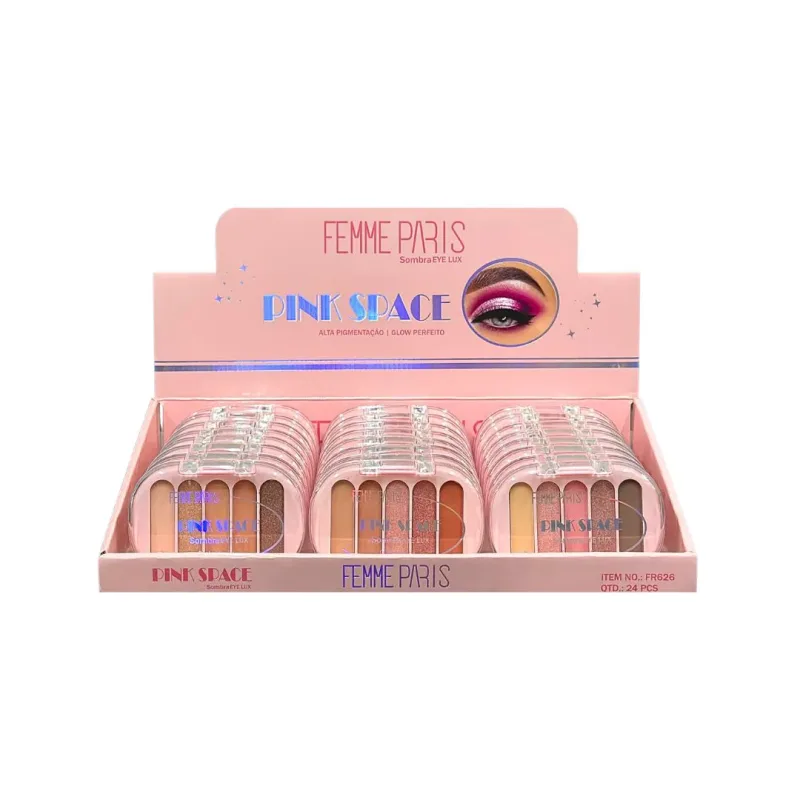 Paleta de Sombras Pink Space C/24 Unid - Femme Paris (FR626)