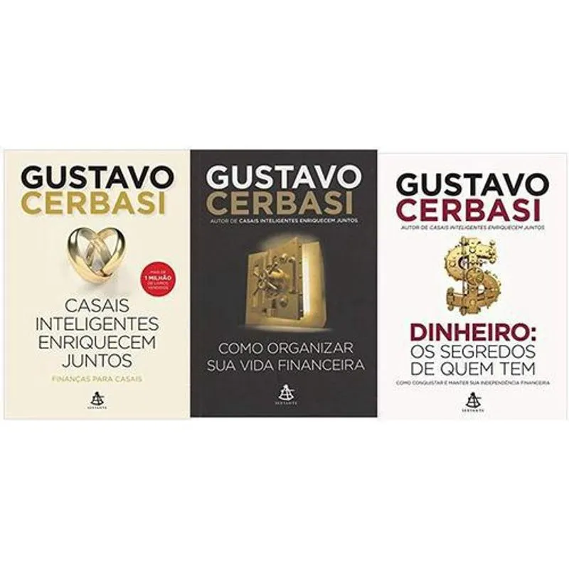 Kit 3 Livros Gustavo Cerbasi Casais Inteligentes Enriquecem