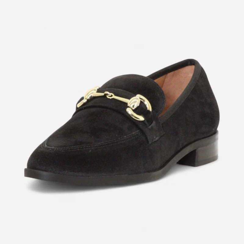 Contigo Bit Loafer Black Suede 39