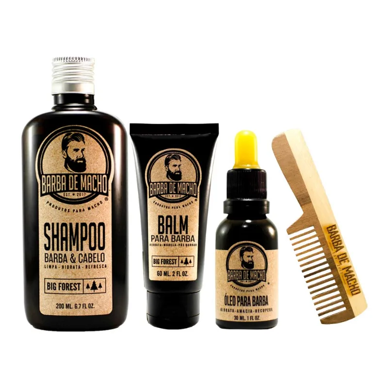 Kit de Produtos Para Cuidar da Sua Pele Barbudo - Para Barba