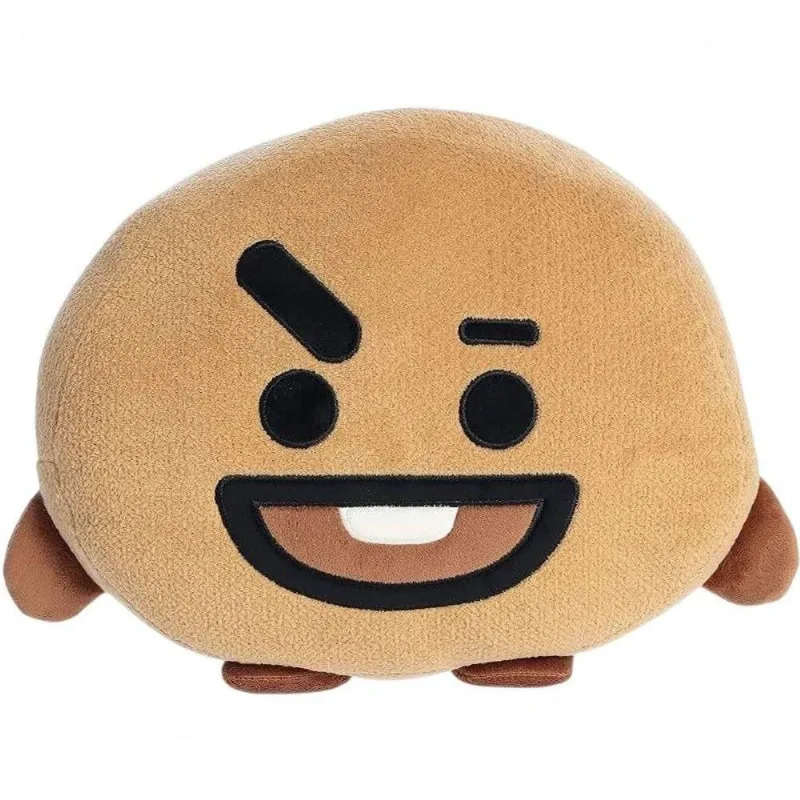 Manta Almofada Infantil Personagens Bt21 Poliéster Macia Cinza Miniso Brasil