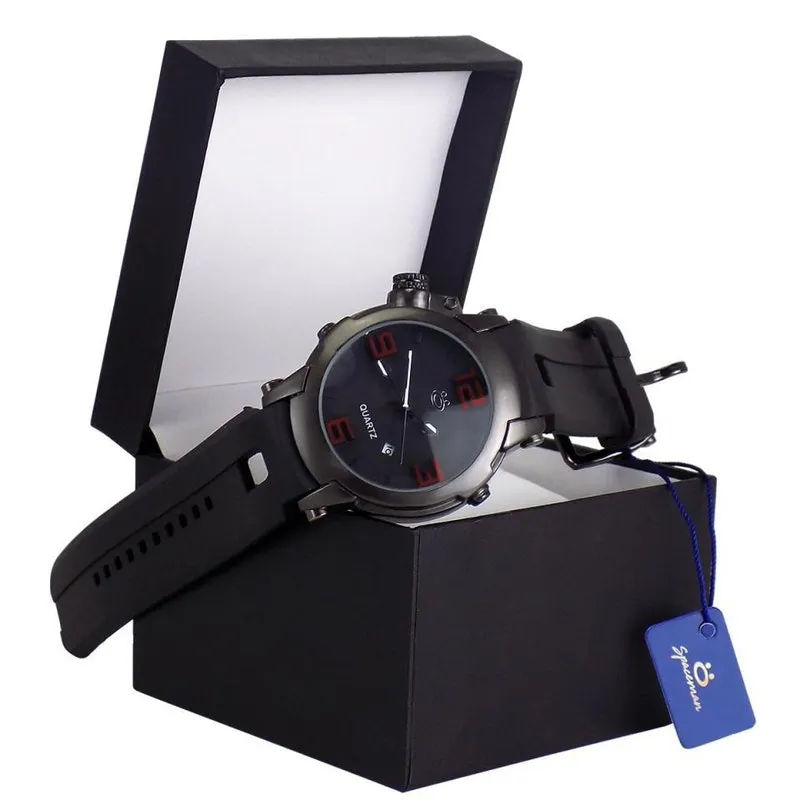 Relogio Masculino Na Caixa Analogico Quartz - Preto