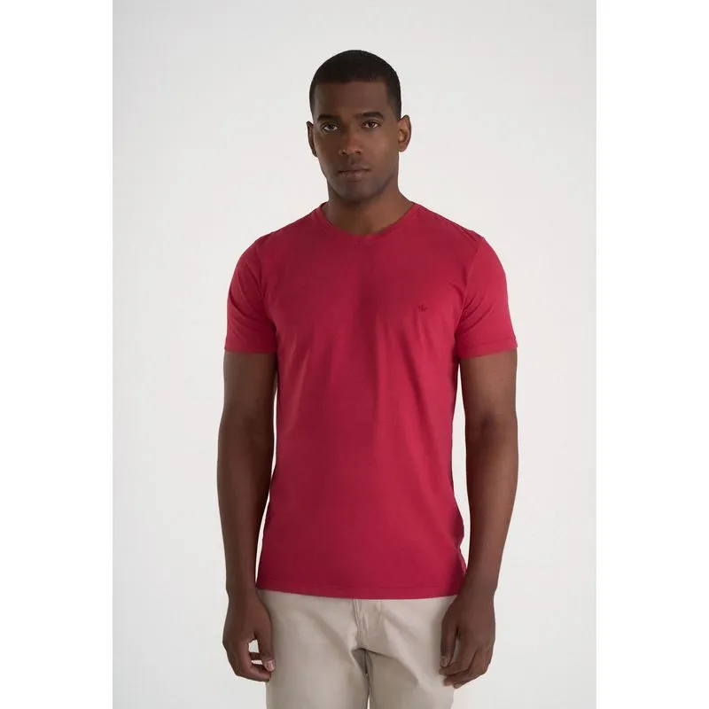 Camiseta Manga Curta Docthos Slim Meia Malha Tinturada 051 VERMELHO M