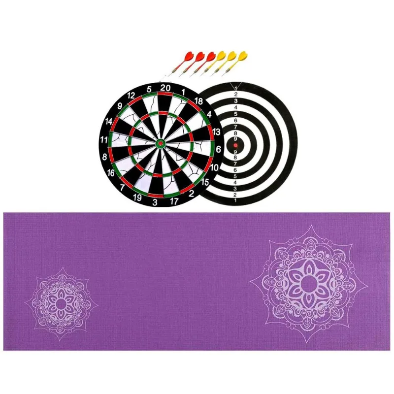 Kit Jogo Dardos Profissional Alvo Dupla Face 42cm 6 Dardos