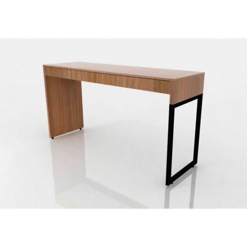 Mesa Para Escritório Desk 2 Gavetas Amêndoa - Fit Mobel