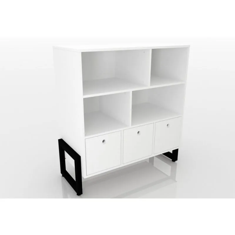 Buffet Drawer 03 Portas Branco - Fit Mobel