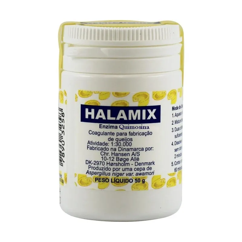 Coalho em pó para fabricação de queijos 50g Halamix