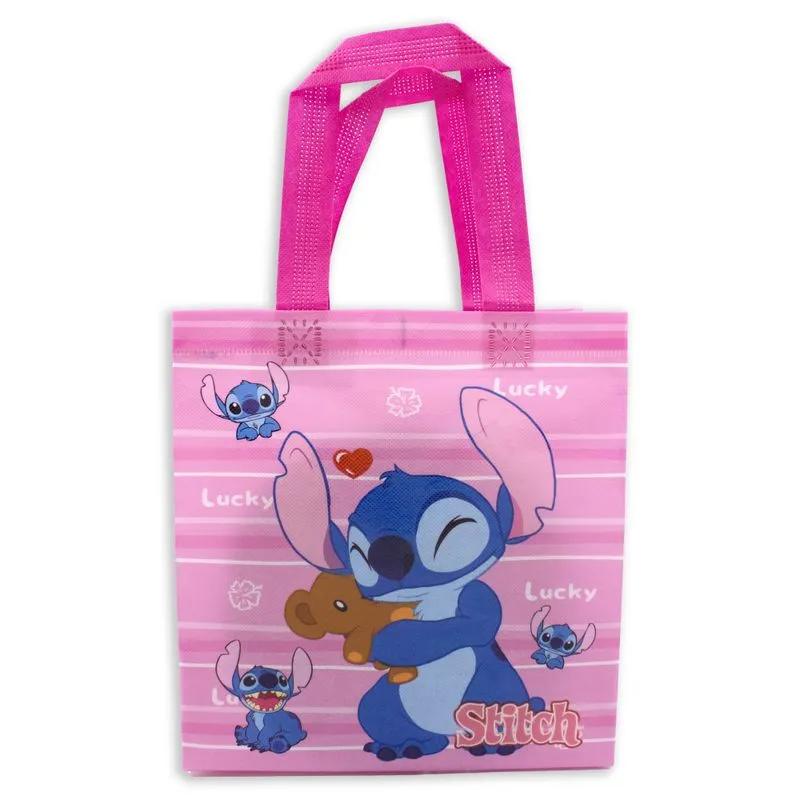 Sacola Stitch 28X21cm Em Nylon Unitario 213 - Rosa