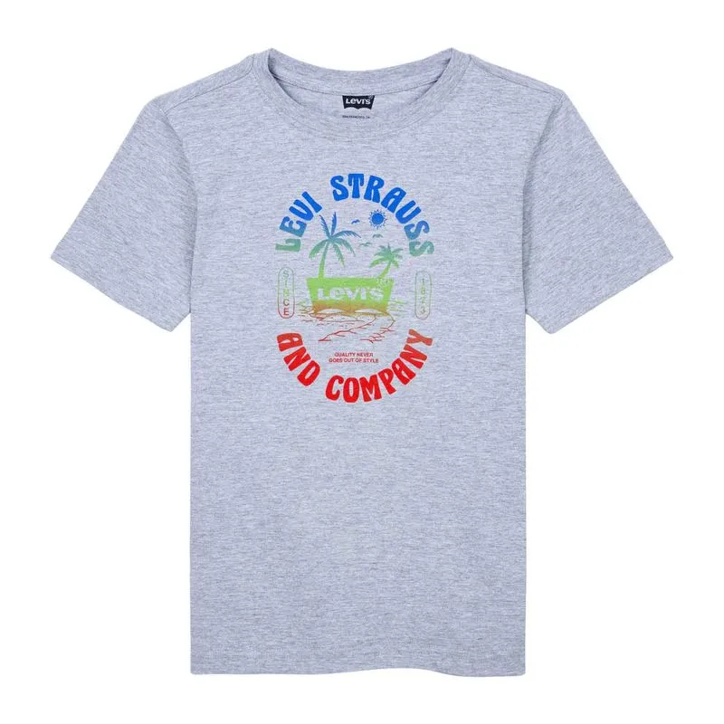 Camiseta Levis Palm Trees Graphic Infantil Cinza M