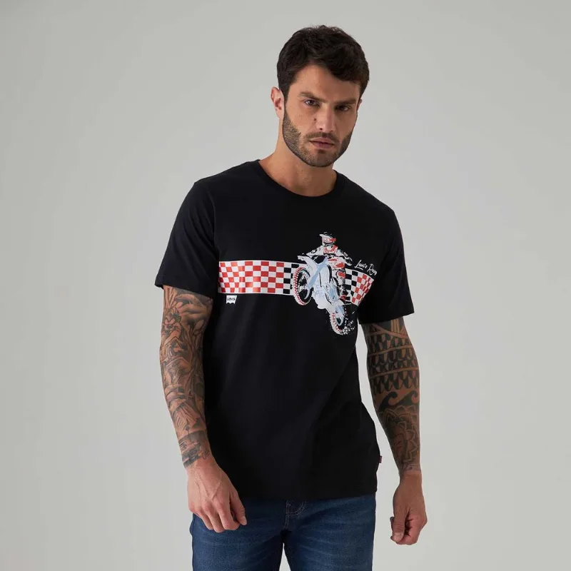 Camiseta Levi's® Graphic Crewneck Preta Manga Curta - S USA | P BR