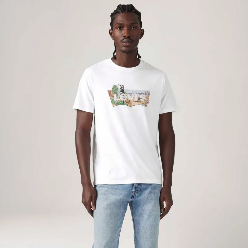 Camiseta Levi's® Graphic Crewneck Branco Manga Curta - L USA | G BR