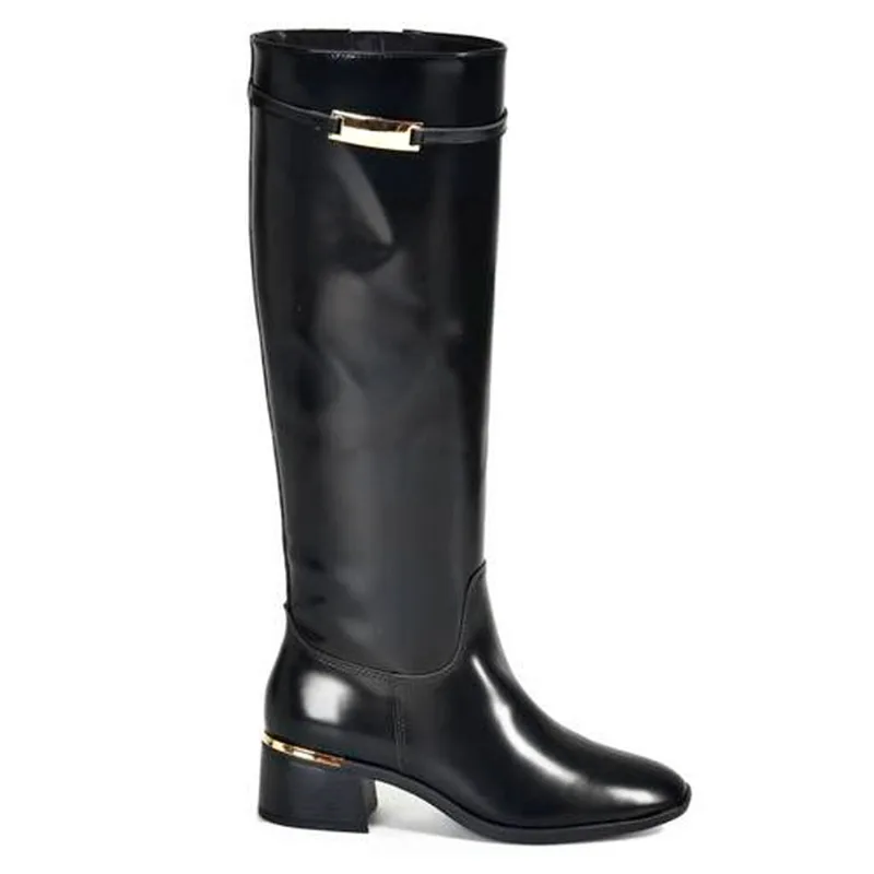 Bota Cano Alto Feminina Via Marte Preto 098-002-01 35