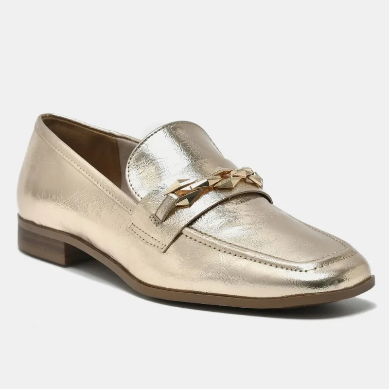 Sapato Loafer Dourado 075-007-01 37