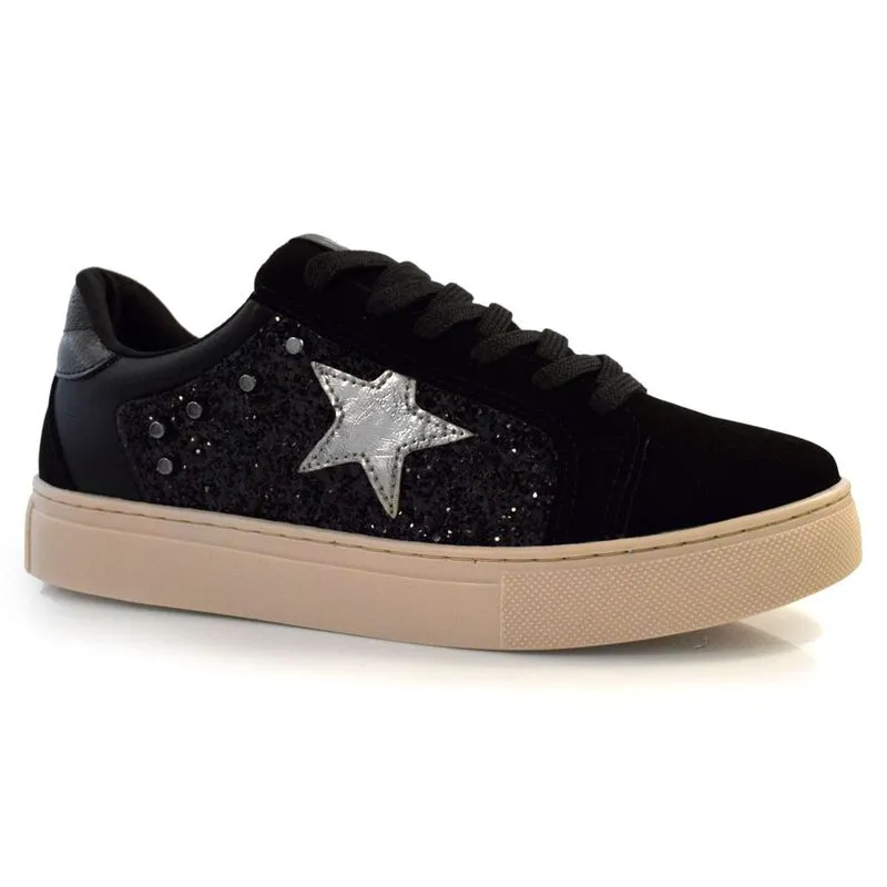 Tênis Casual Feminino Via Marte Preto 082-019-04 37