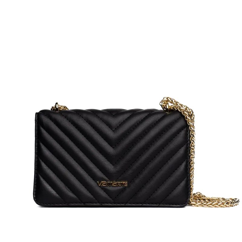 Bolsa Feminina Via Marte Pequena Matelassê Preto - U