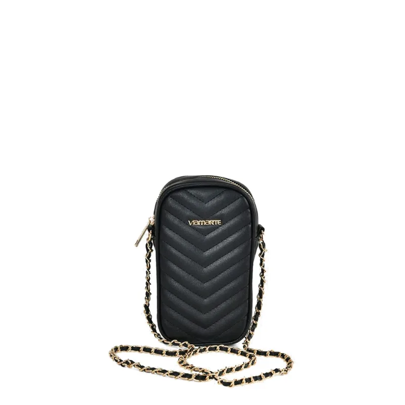 Bolsa Feminina Via Marte Shoulder Bag Matelassê Preto - U