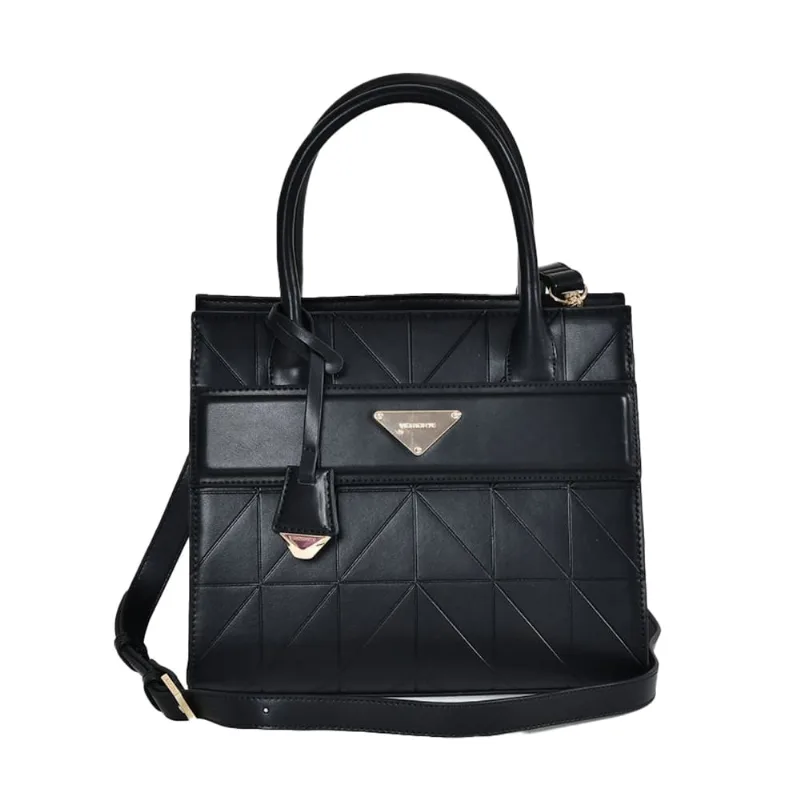 Bolsa Feminina Via Marte Tote Média Matelassê Preto - U