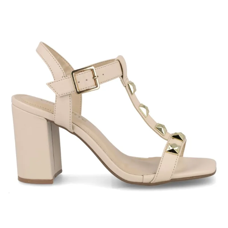 Sandália Via Marte Salto Bloco Feminina Creme 33