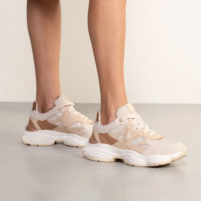 Tênis Casual Via Marte Nude Feminino Tênis Feminino Casual Robusto Via Marte Nude Branco TAMANHO 38