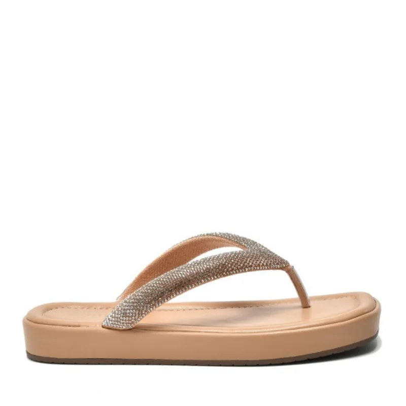 Chinelo Feminino Via Marte 178-001 37 / Nude