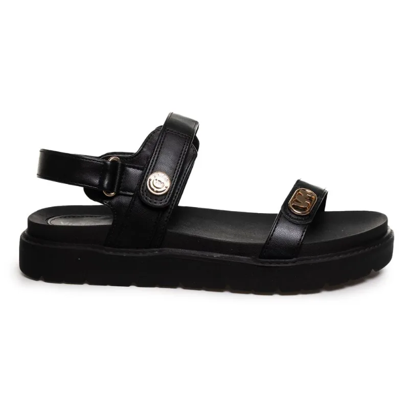 Sandália Feminina Papete Velcro Via Marte Preta Preto - 38