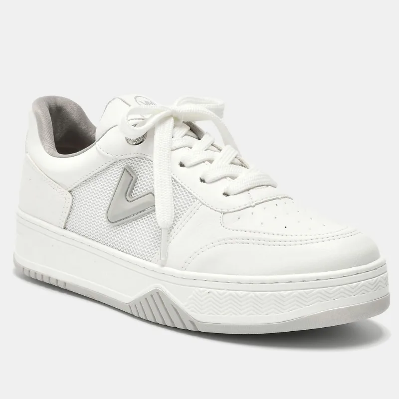 Tênis Casual Branco e prata 053-013-05 33