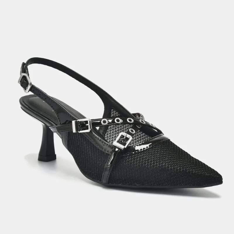 Sapato Slingback Preto 168-007-01 37
