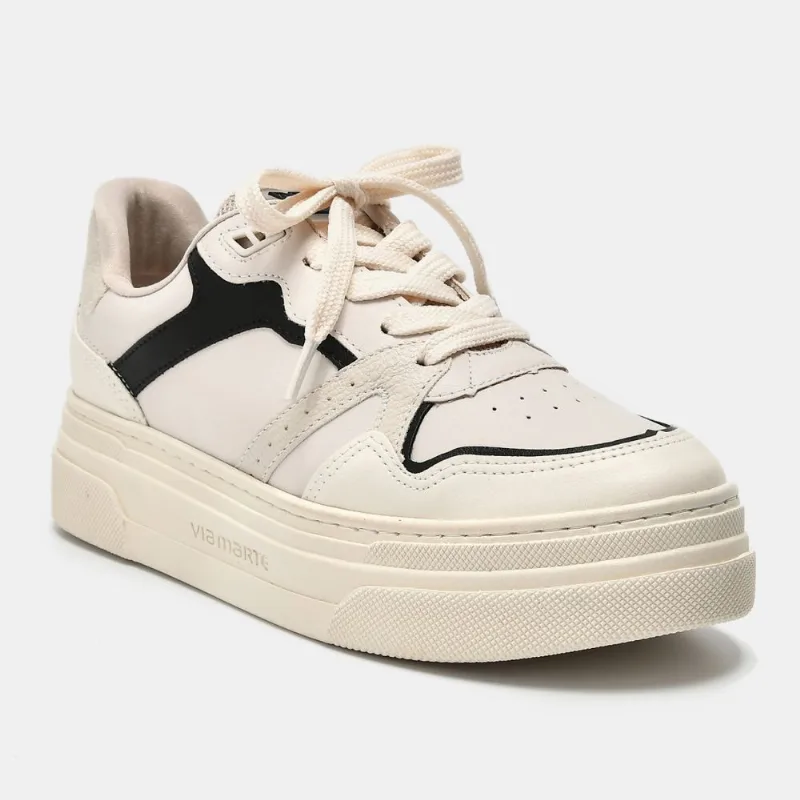 Tênis Casual Bege e off white e preto 125-007-03 38