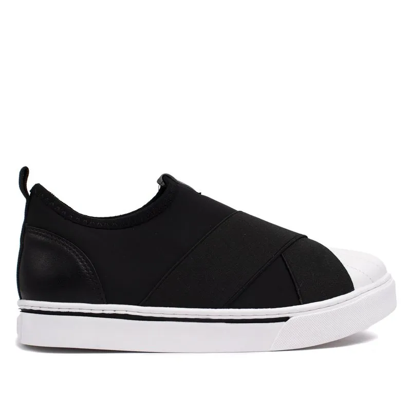 Tênis Feminino Via Marte Slip-On Elásticos Preto - 39