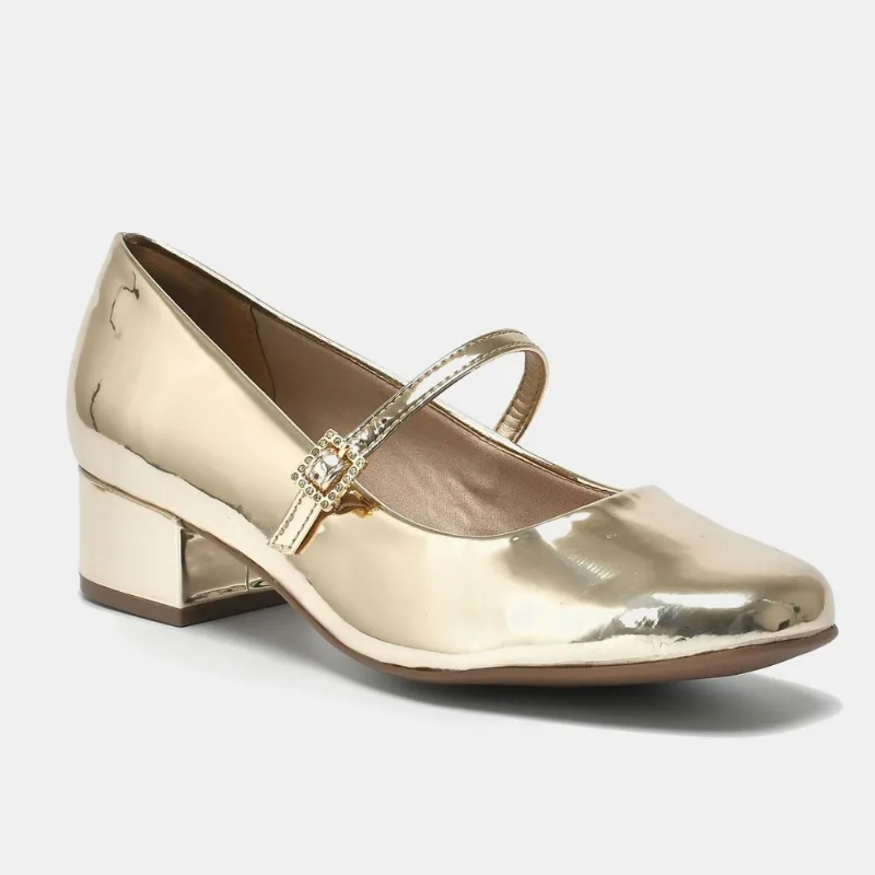 Sapato Mary Jane Dourado 070-012-01 40