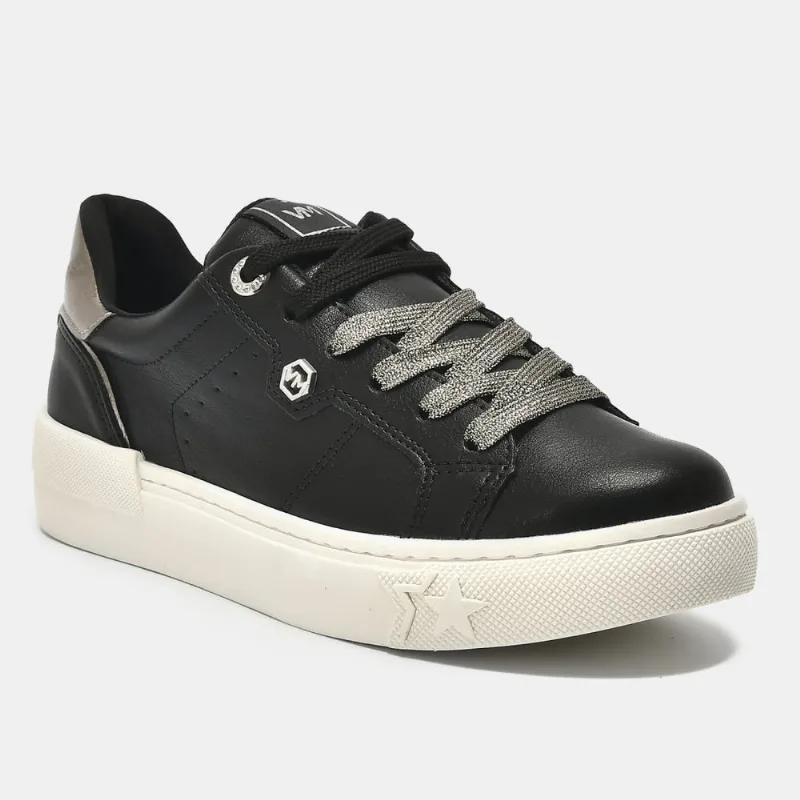 Tênis Casual Prata velho e preto 121-001-03 33