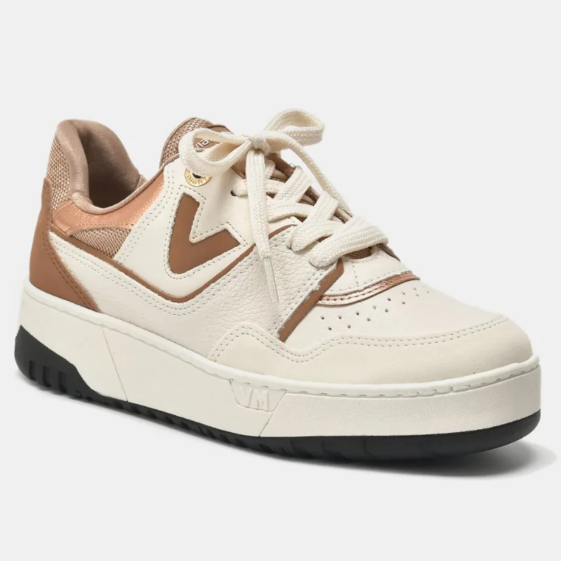Tênis Casual Marrom e off white e rouge 042-017-15 39