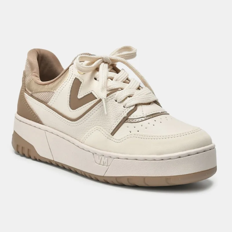 Tênis Casual Dourado e marrom e off white 042-017-05 33
