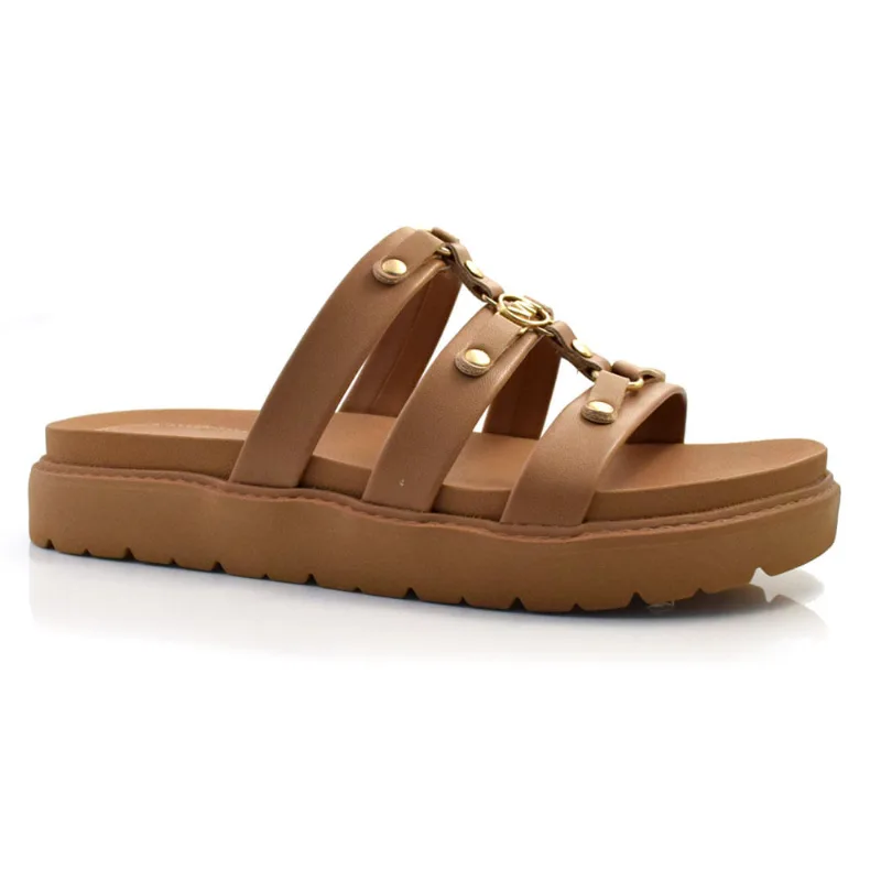 Sandália Flat Feminina Via Marte Marrom 176-003-01 39