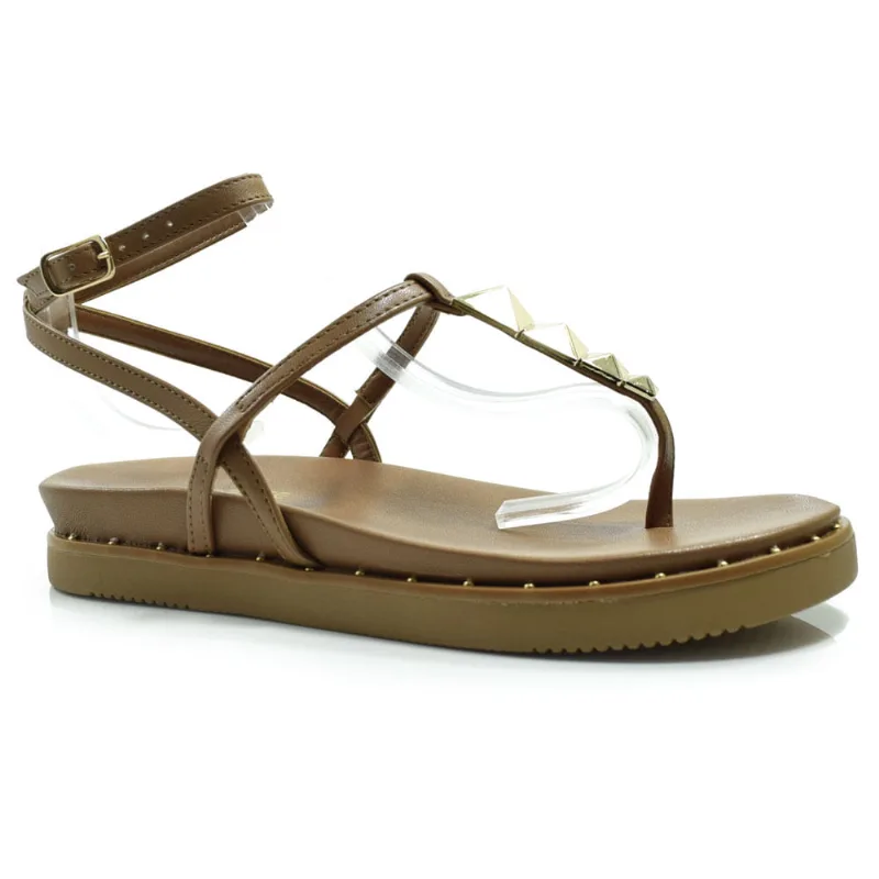 Sandália Flat Feminina Via Marte Marrom 169-011-01 34