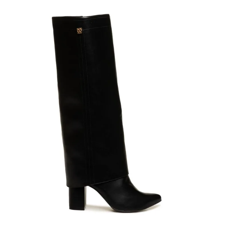 Bota Capa Via Marte Cano Alto Feminina Preta 38
