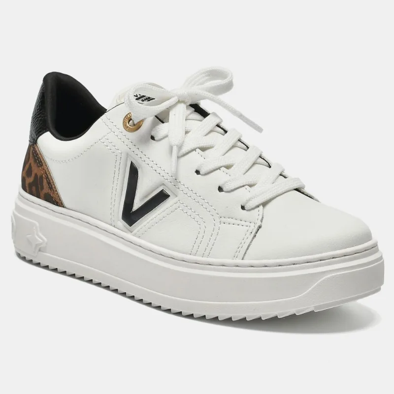 Tênis Casual Branco e dourado e marrom e preto 055-027-02 38