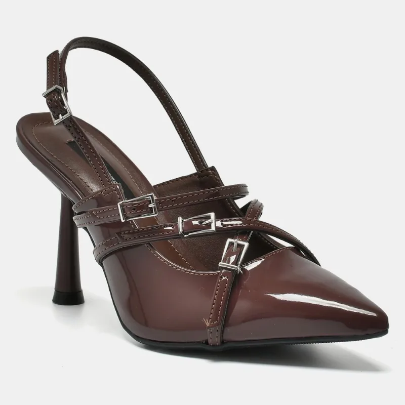 Sapato Slingback Marrom 037-009-02 36
